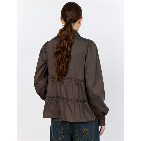 Levete Room LR-ISLA SOLID 95 Skjorte, Coffee